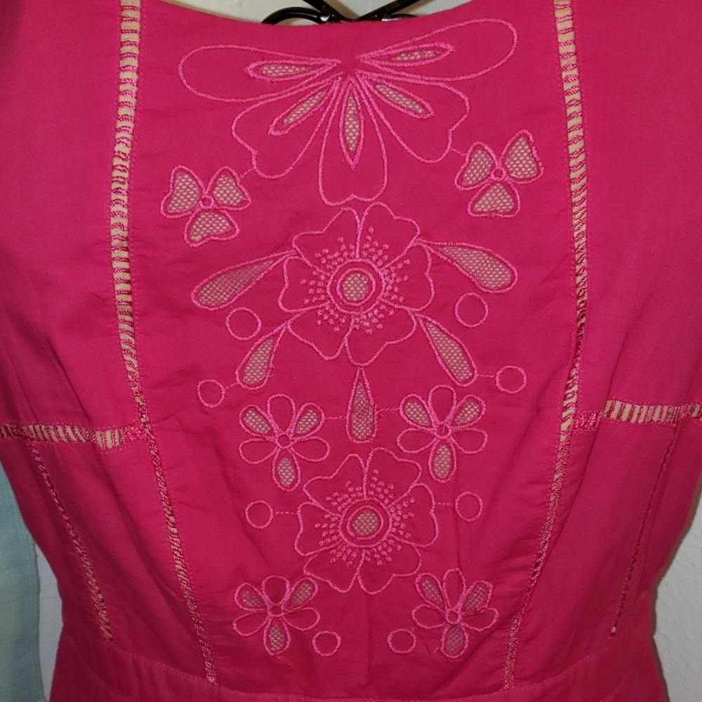 French cotton pink dress - Picture 3 of 3